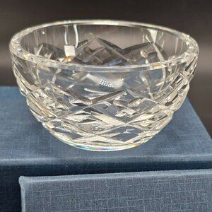 Waterford Small Vintage Cut Glass Crystal Bowl In Blue "Collectibles" Box JJ3833